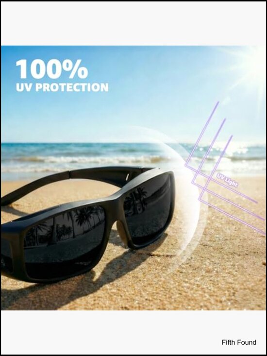 Fit Over Glasses Polarized Wraparound Sunglasses UV400 for Driving Unisex main image 4